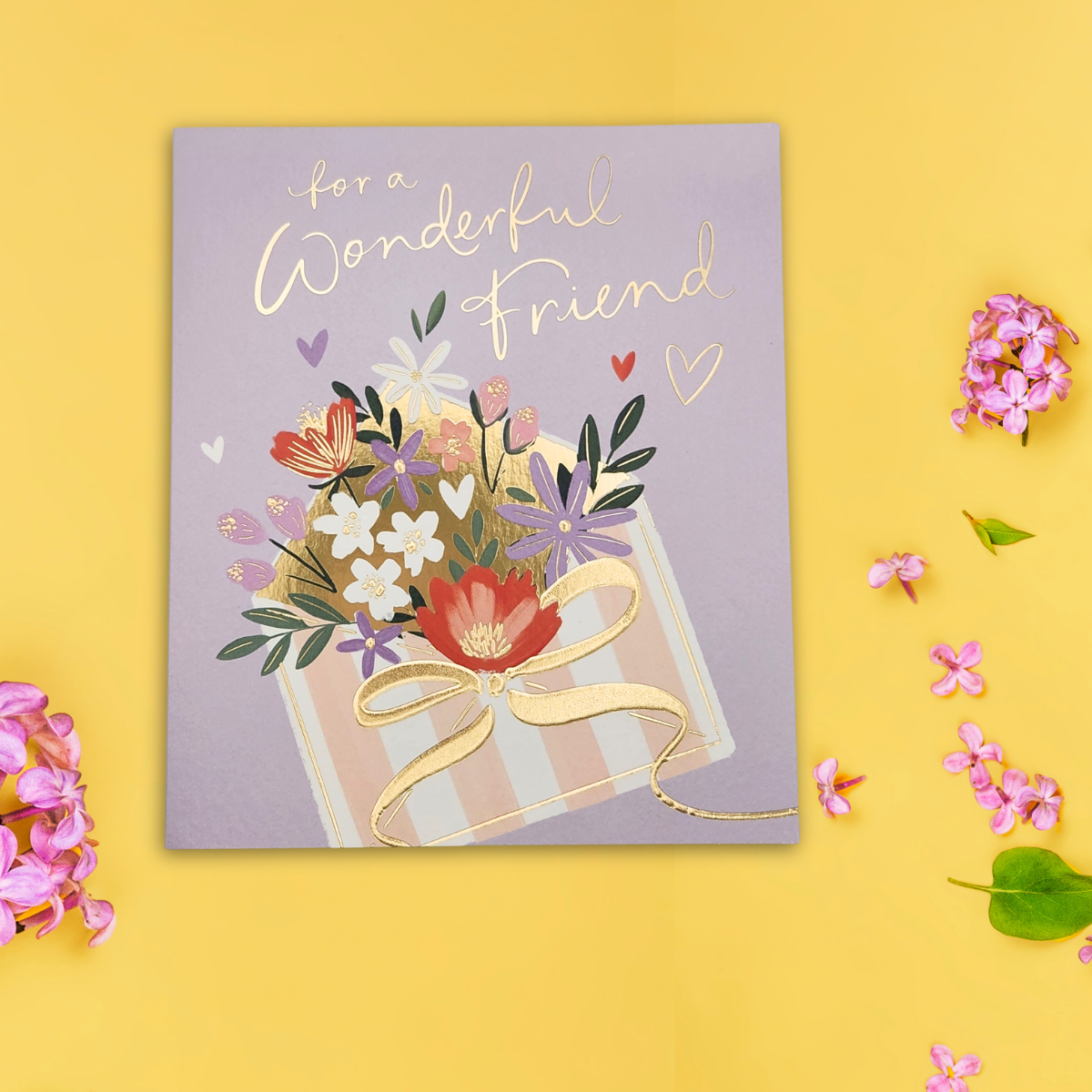 Friend Birthday Card - Pastel Floral Envelope