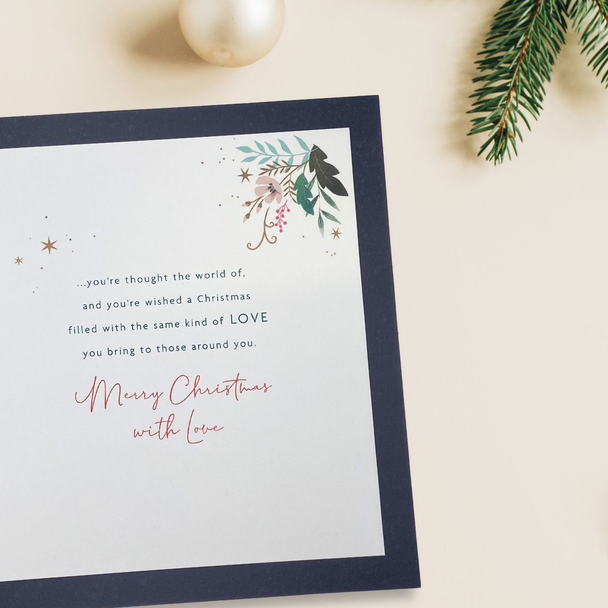 Daughter-In-Law Christmas Card - Floral Wreath