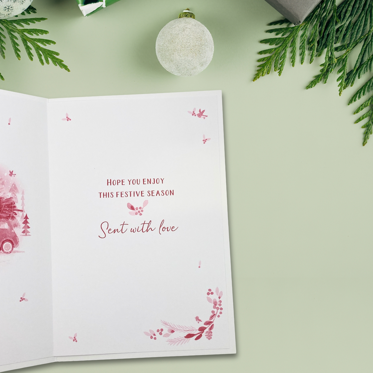 Uncle Christmas Card - Bringing Home The Tree