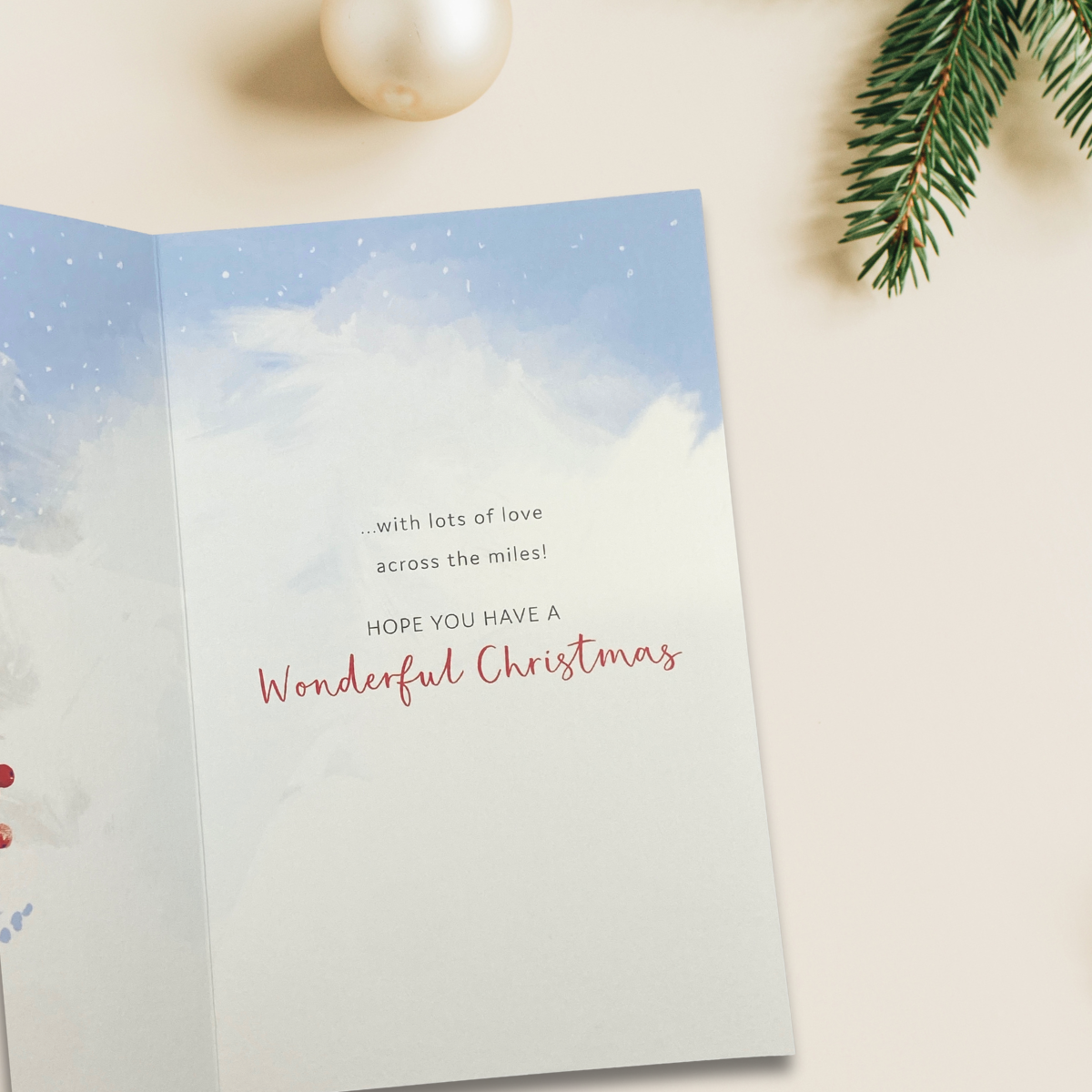 Across The Miles Christmas Card - Festive Robin