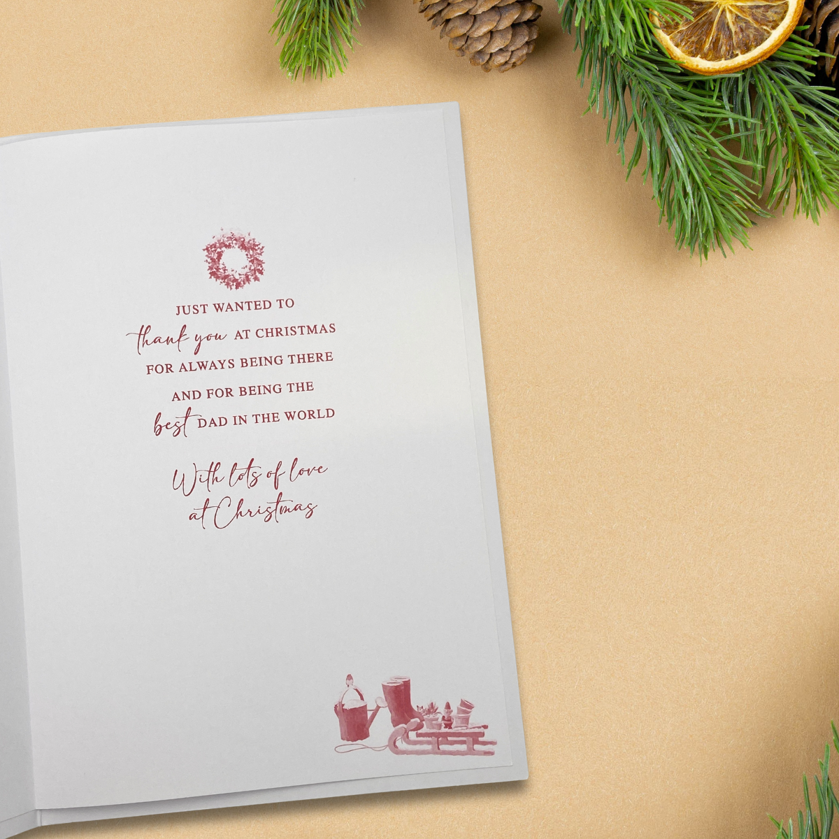 Dad Christmas Card - Snowy Shed
