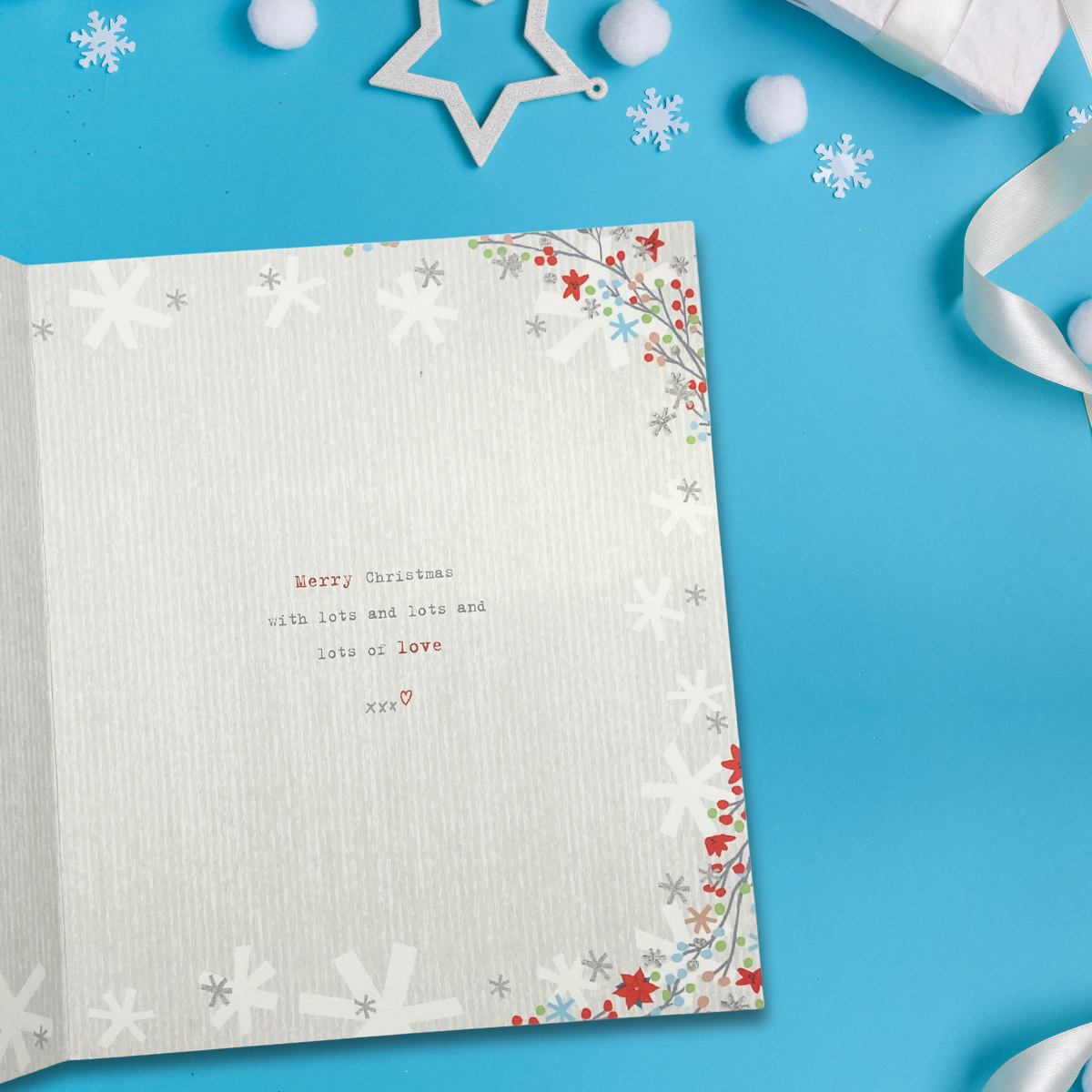 Mummy Christmas Card - Boofle Bear & Gift