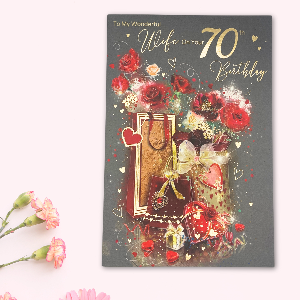 Wife 70th Birthday Card - Grace Gifts & Flowers