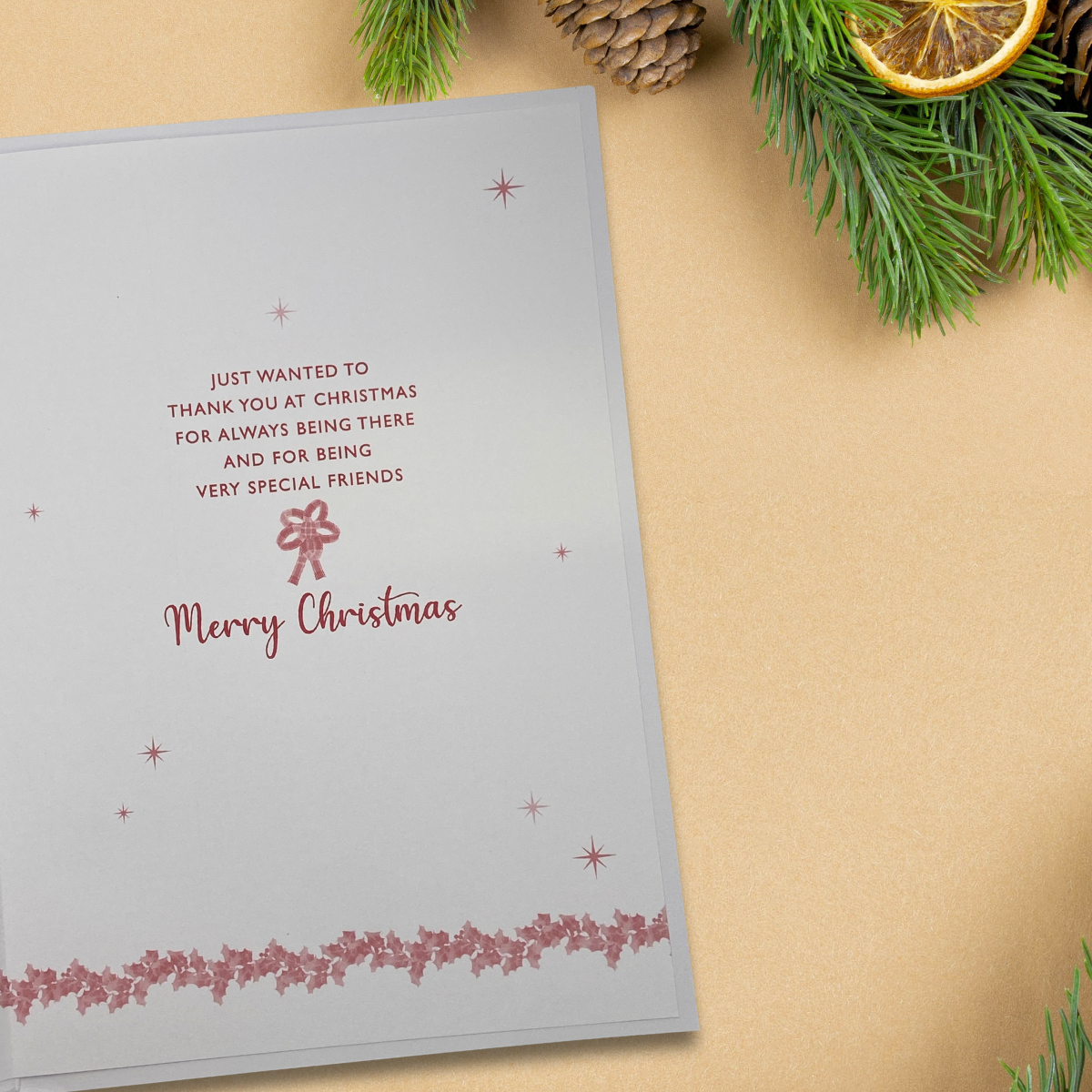 Friends Christmas Card - Festive Sheep
