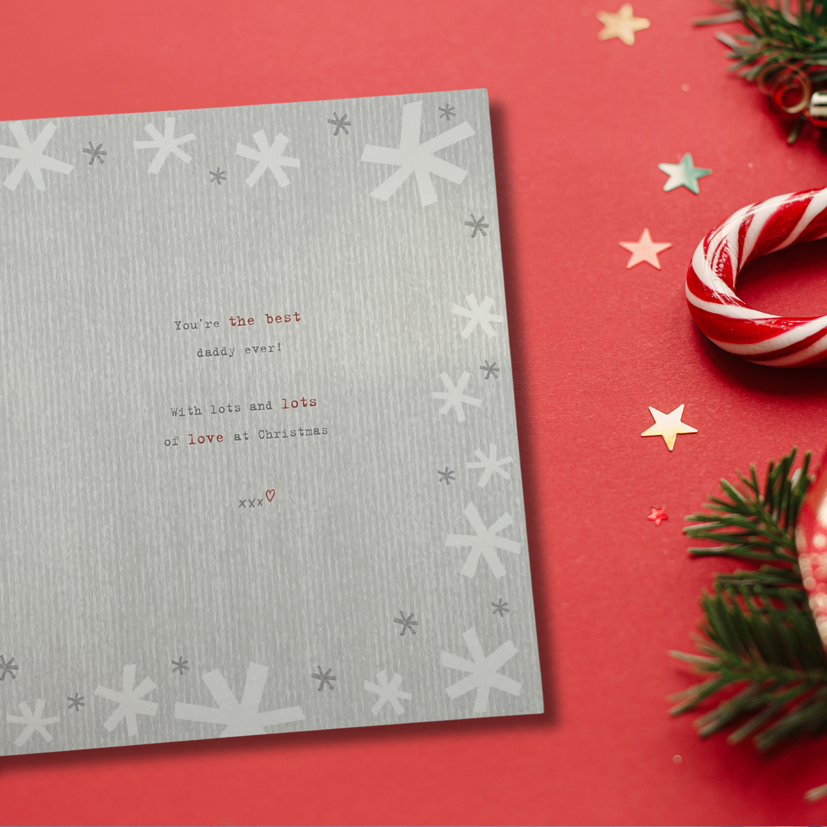 Daddy Christmas Card - Boofle Bear