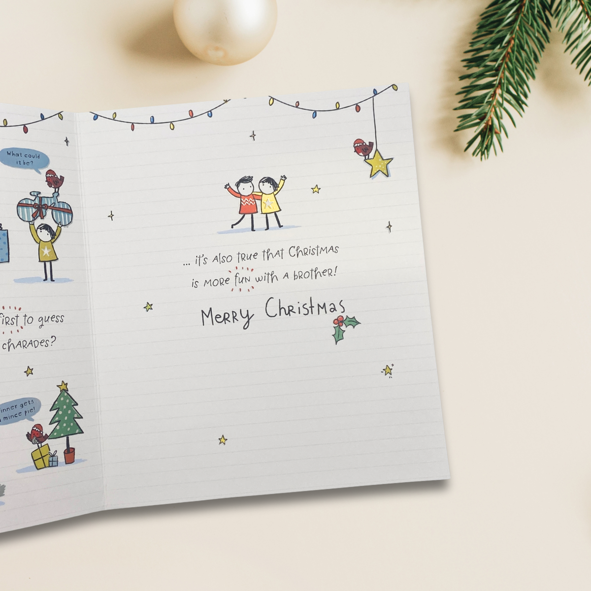 Brother Christmas Card - Oodles of Doodles Poem