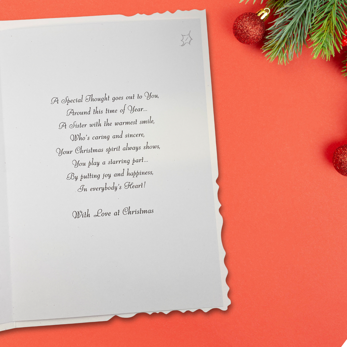 Sister Christmas Card - Velvet Festive Table