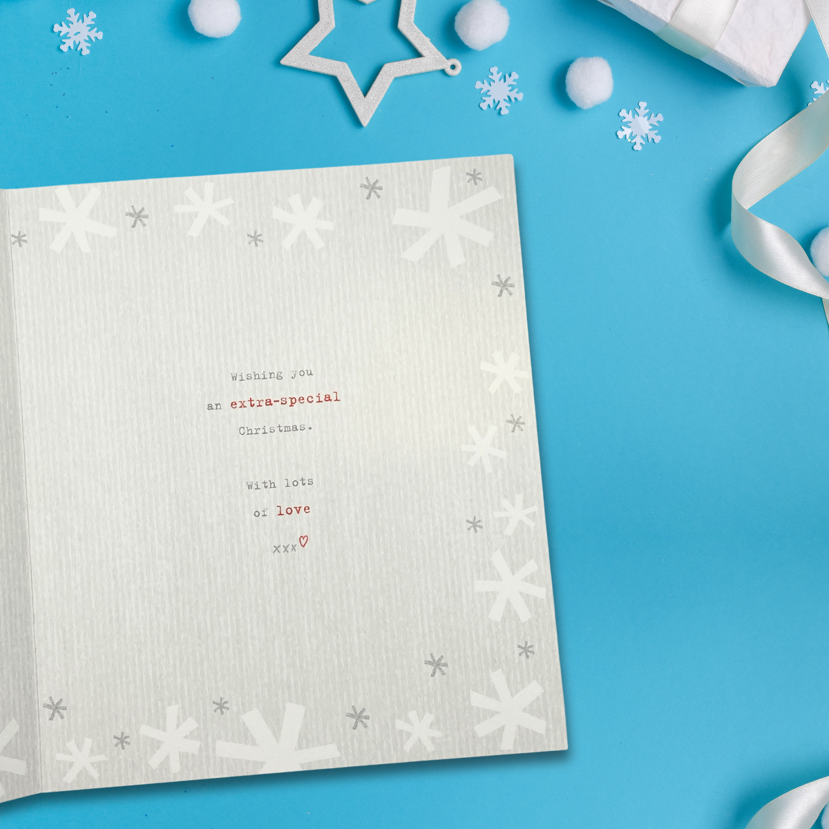 Nan & Grandad Christmas Card - Boofle Bear Stockings