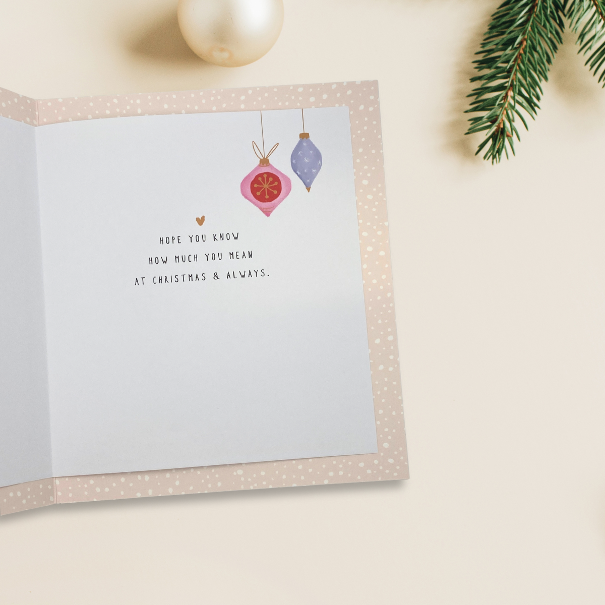 Godmother Christmas Card - Baubles