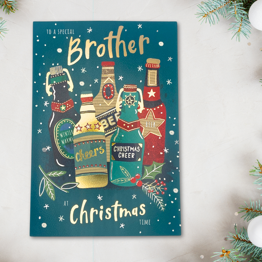 Brother Christmas Card - Beers & Cheers