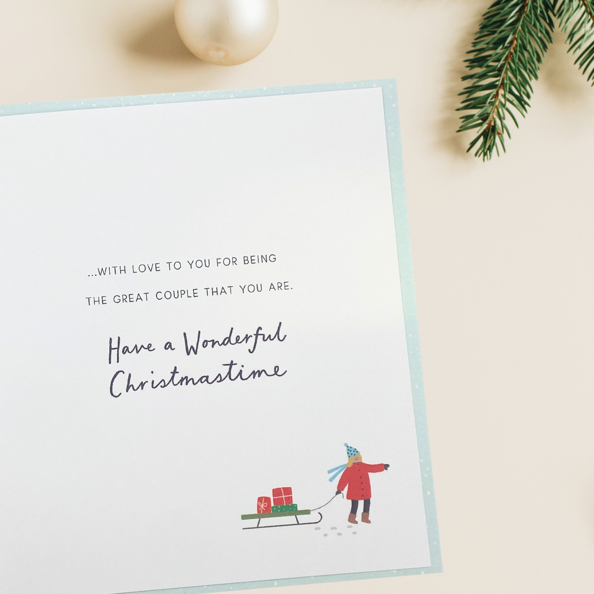 Sister & Brother-In-Law Christmas Card - Snow Globe