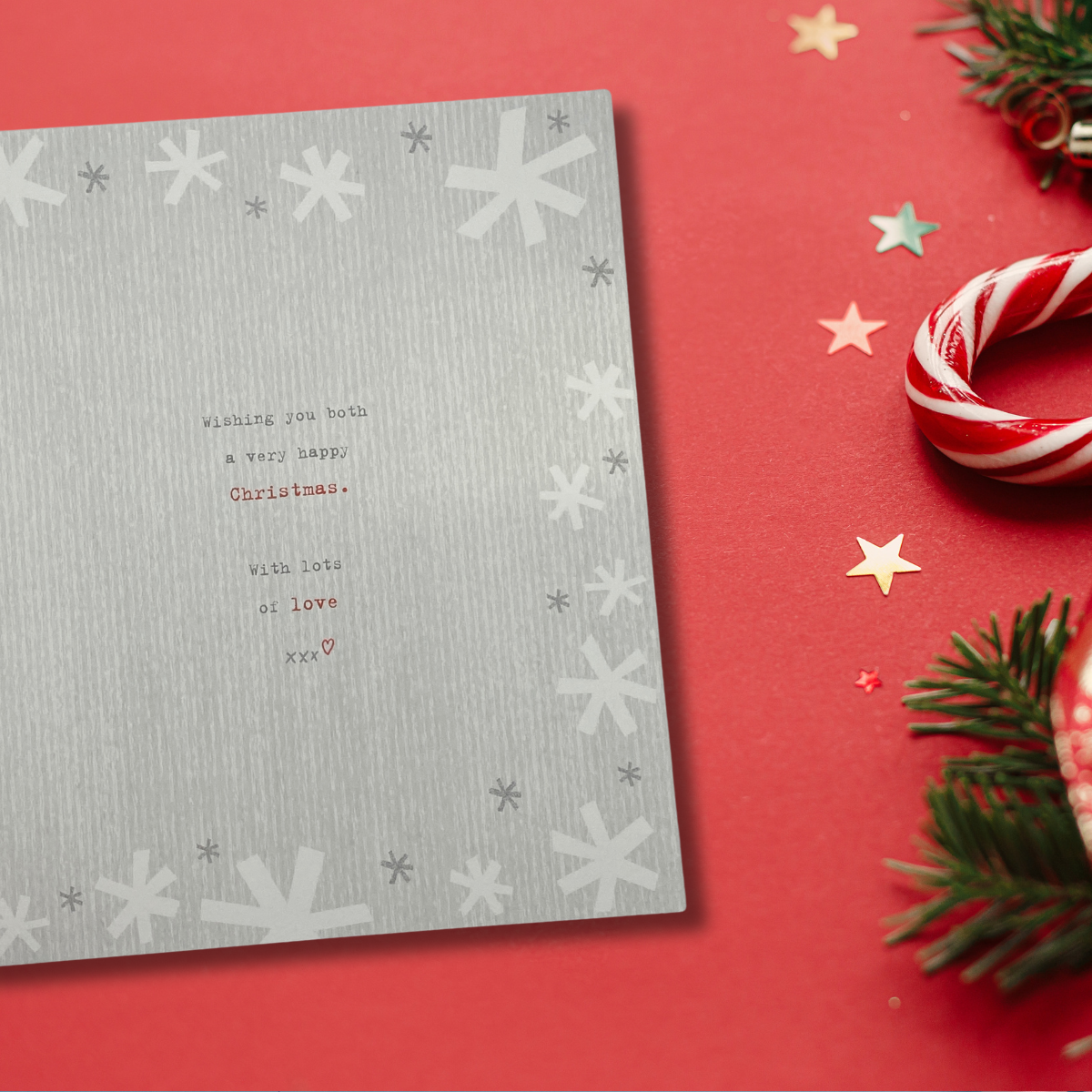 Mum & Dad Christmas Card - Boofle Bear Decorating Tree