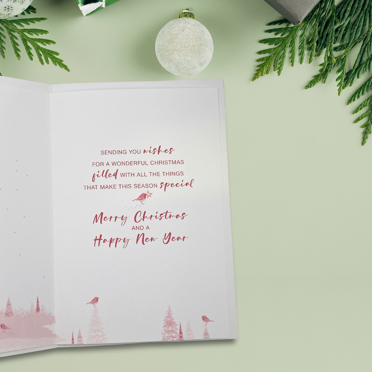 Grandson Christmas Card - Woodland Christmas Fox