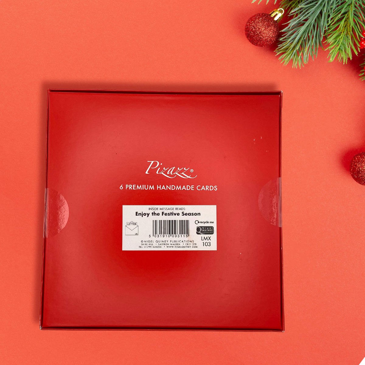 6 x Christmas Cards In Box - Premium Foiled Pizazz Deer