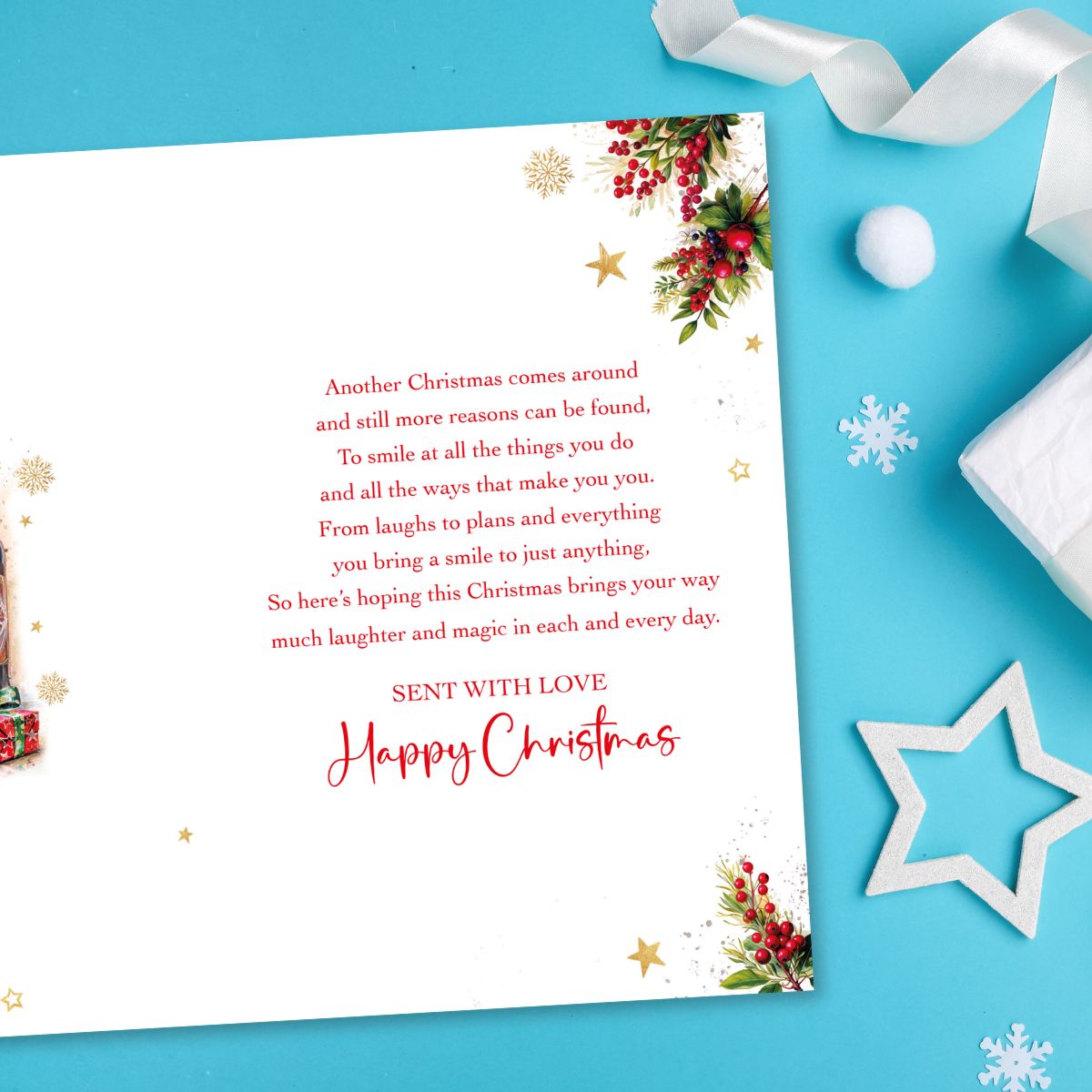 Grandson Christmas Card - Beers & Gifts