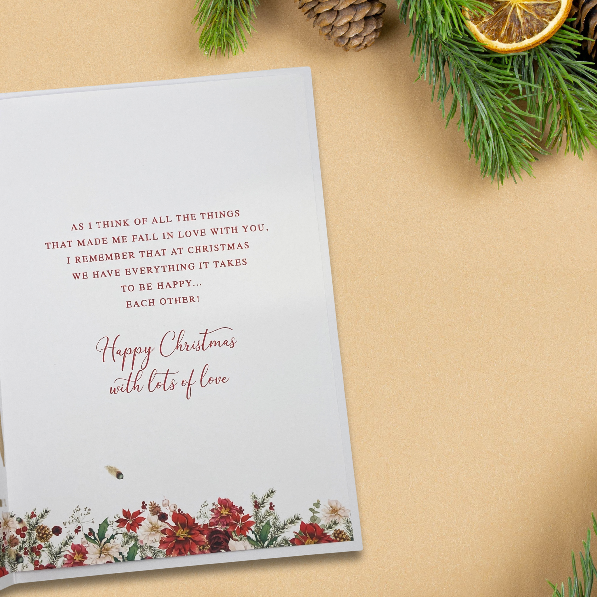 One I Love Christmas Card - Pizazz Heart Garland