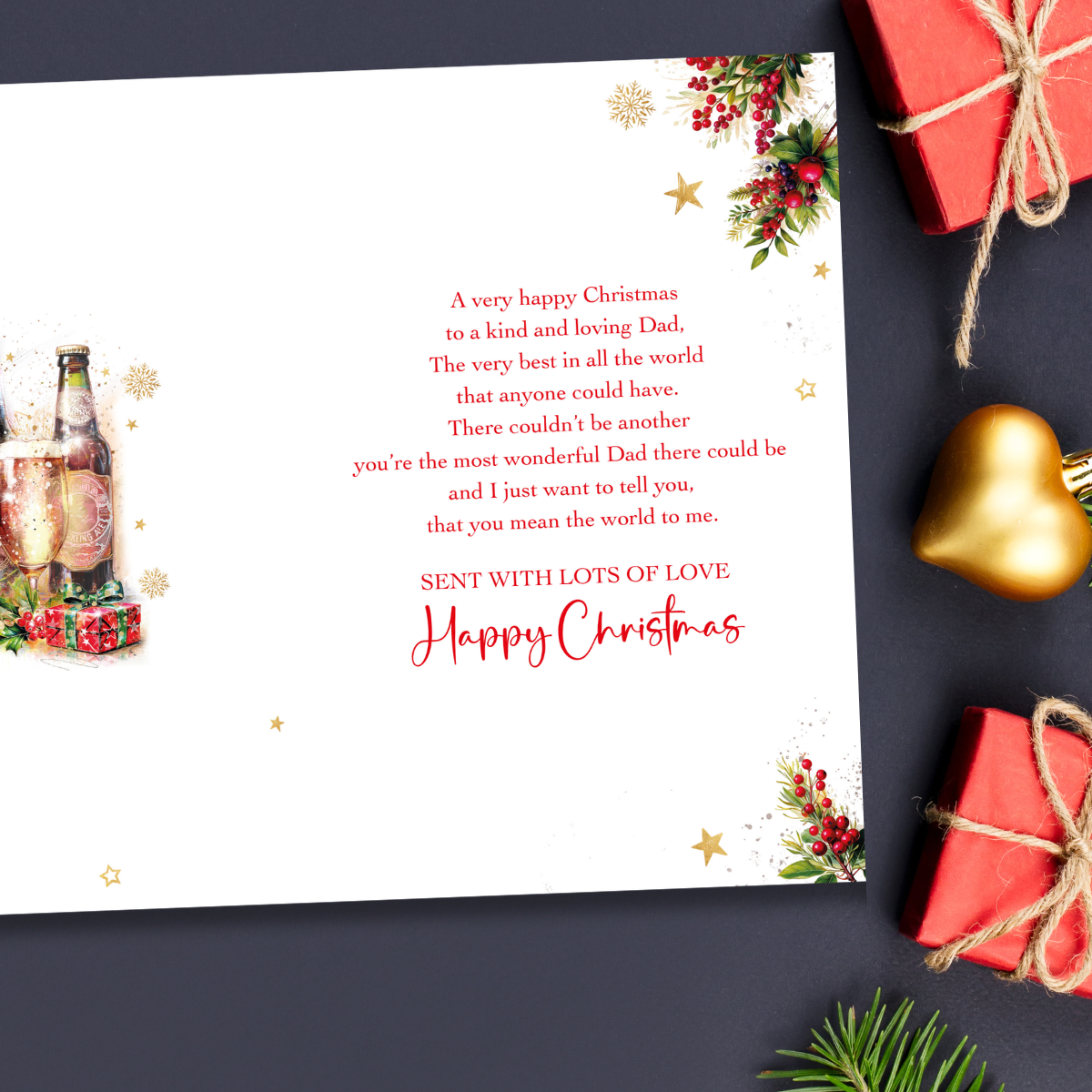 Dad Christmas Card - Festive Beers