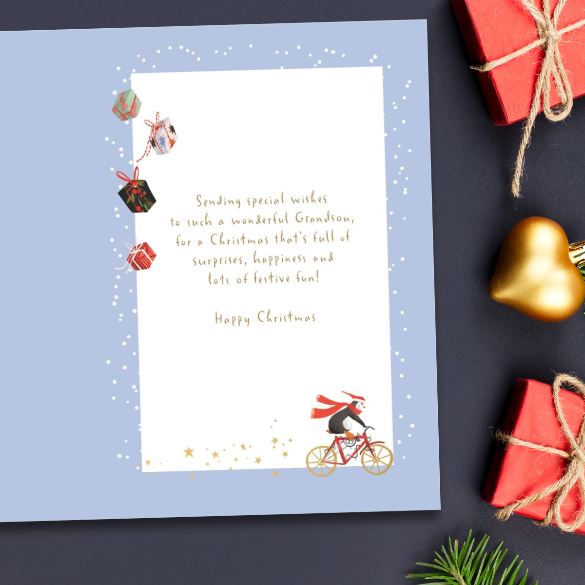 Grandson Christmas Card - Big World Little Things