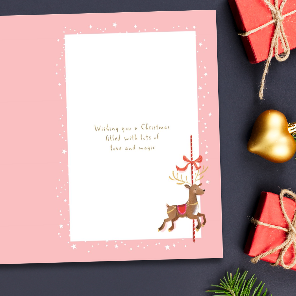 Granddaughter Christmas Card - Big World Little Things Carousel