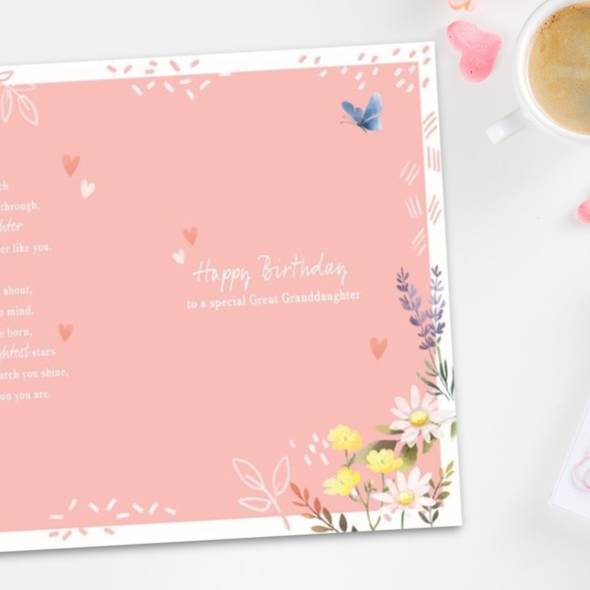 Great Granddaughter Birthday Card - Most Especially For You