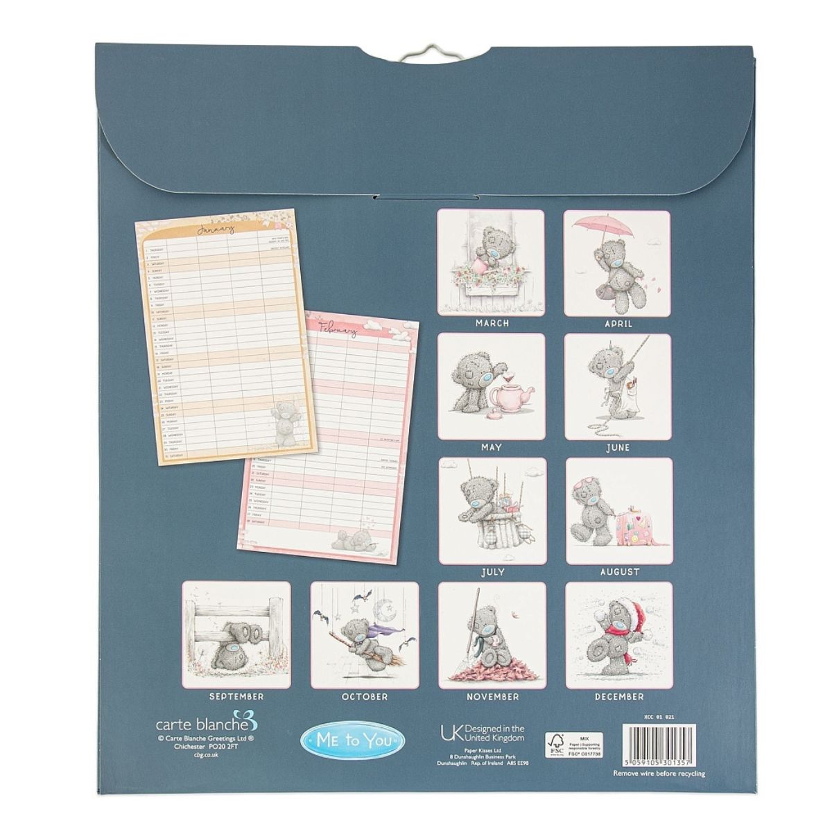 Me To You Household Planner 2026 - Tatty Teddy Month To View