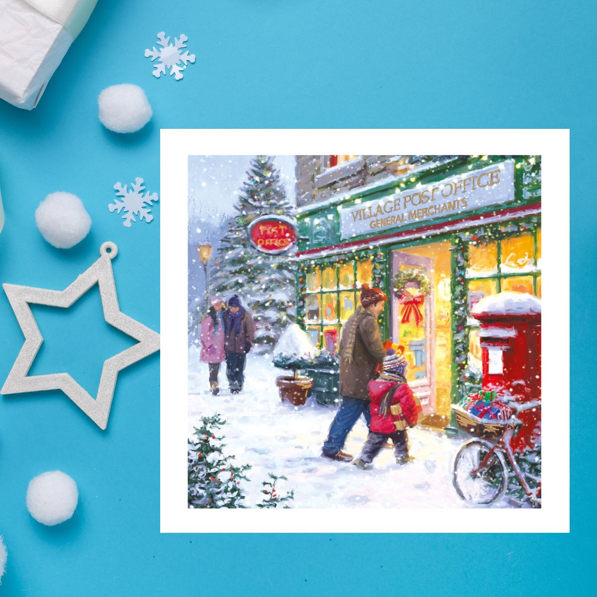 Charity Christmas Cards - 5 x Village Post Office