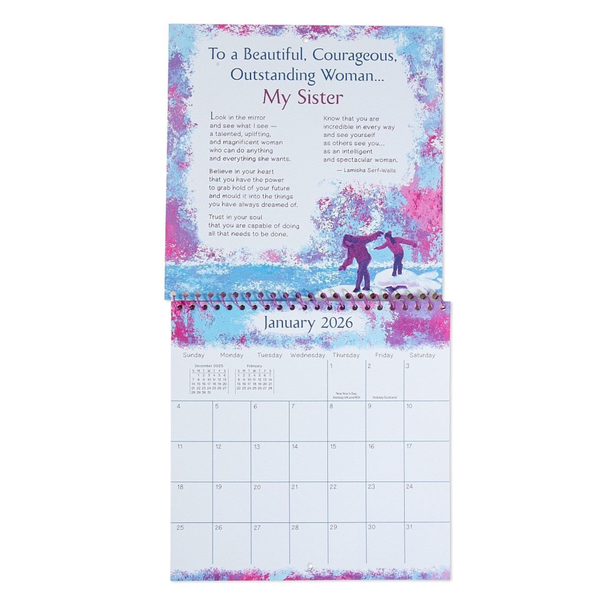 Blue Mountain Arts Calendar 2026 - To A Wonderful Sister