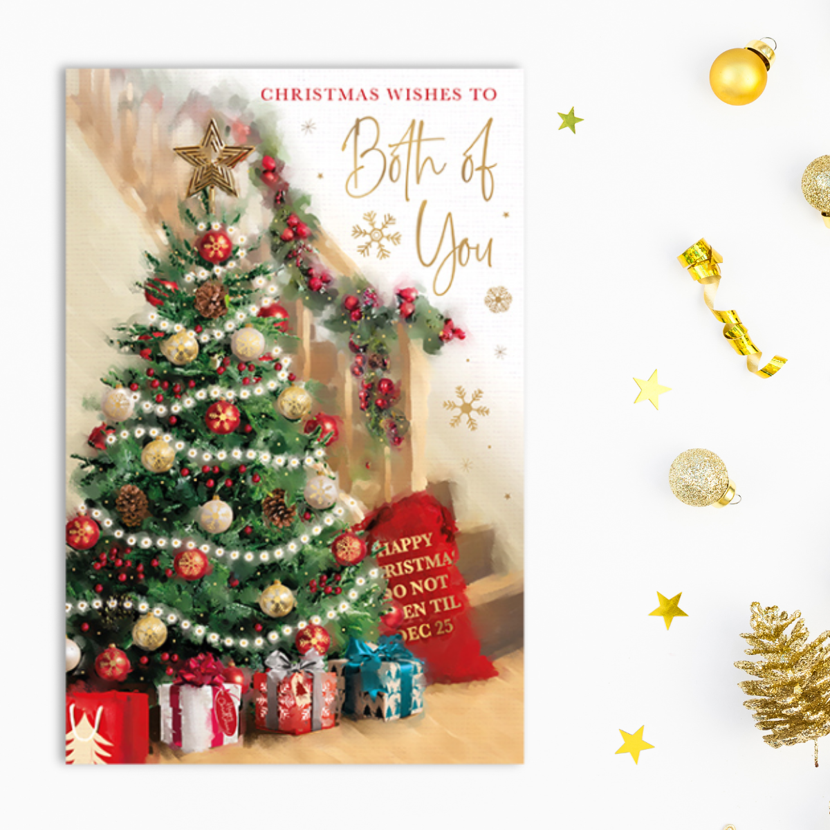 Both Of You Christmas Card - Tree & Gifts