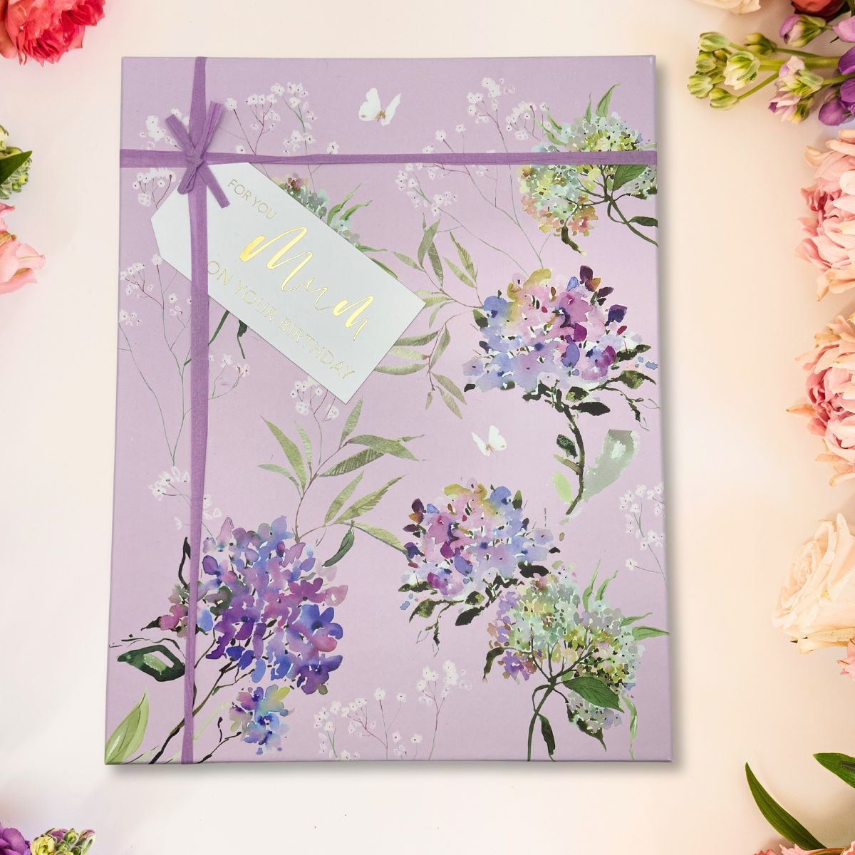 Mum Birthday Card - Boxed Floral Decoupage