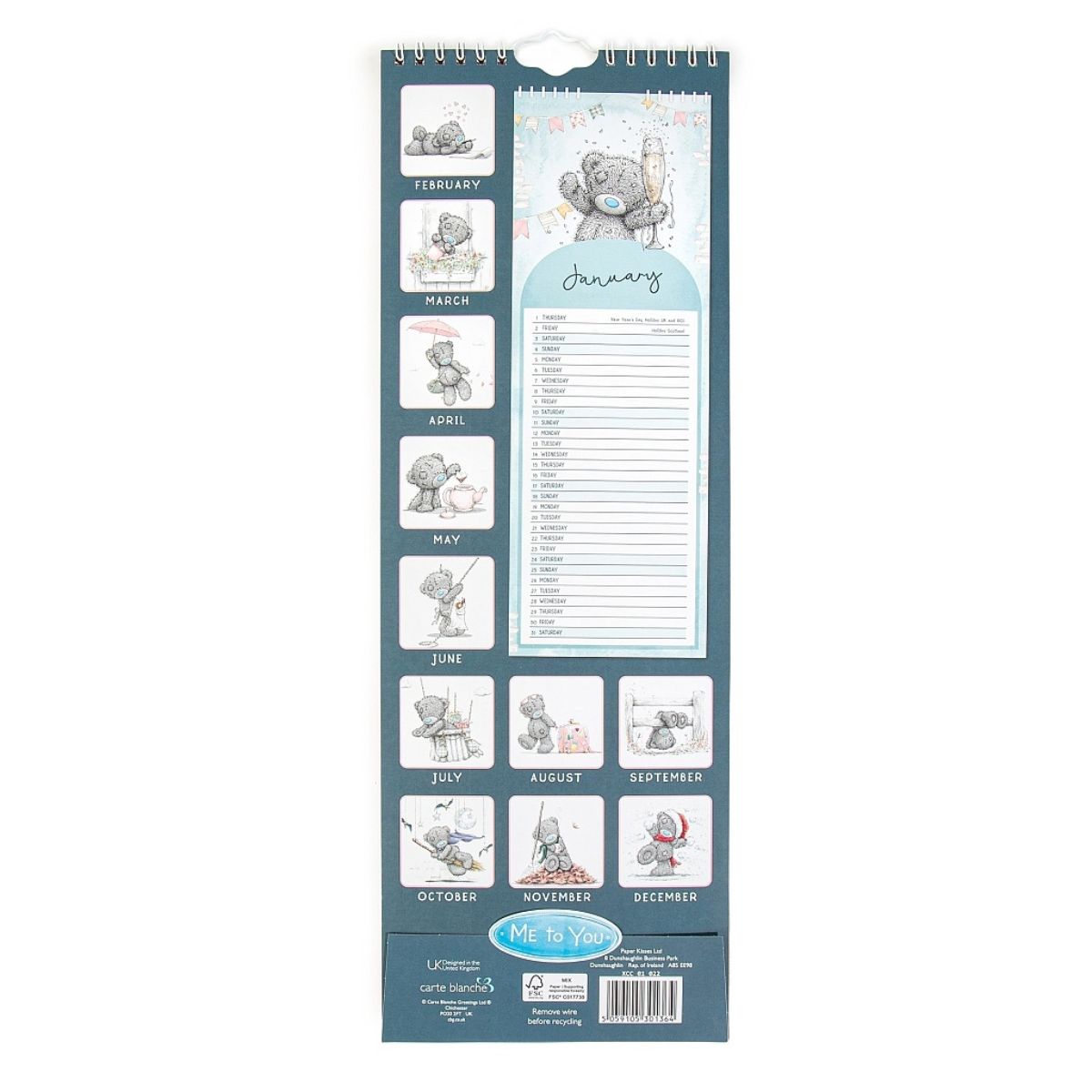 Me To You Calendar 2026 - Slim Calendar