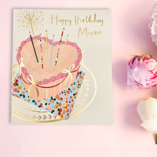 Mum Birthday Card - Cake & Sparkler