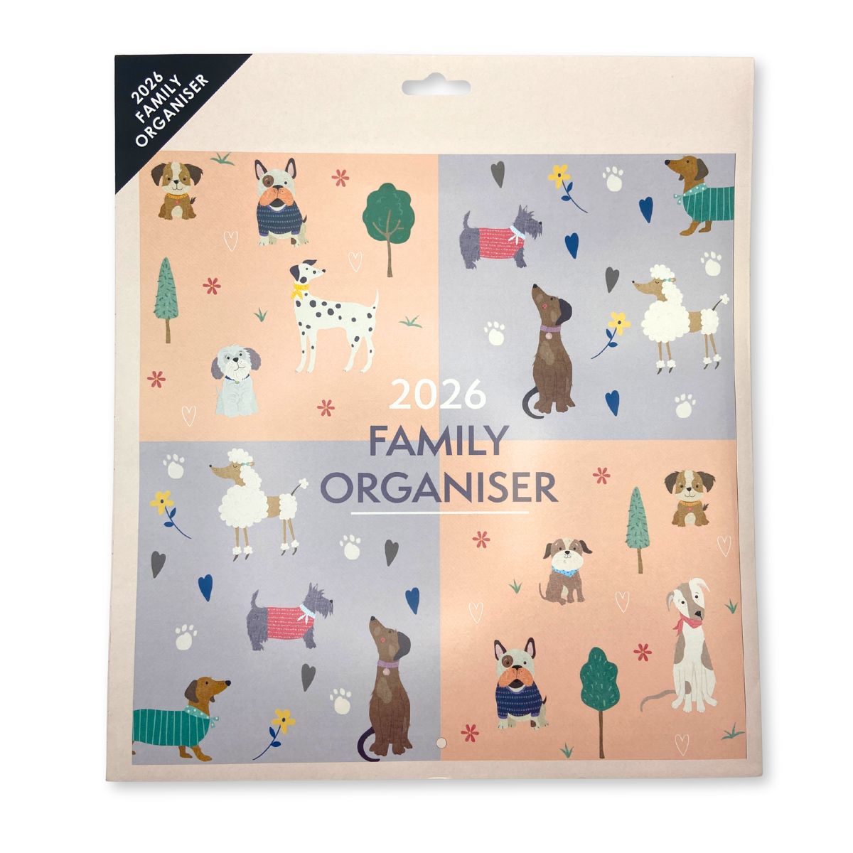Family Organiser 2026 - Colourful Dogs