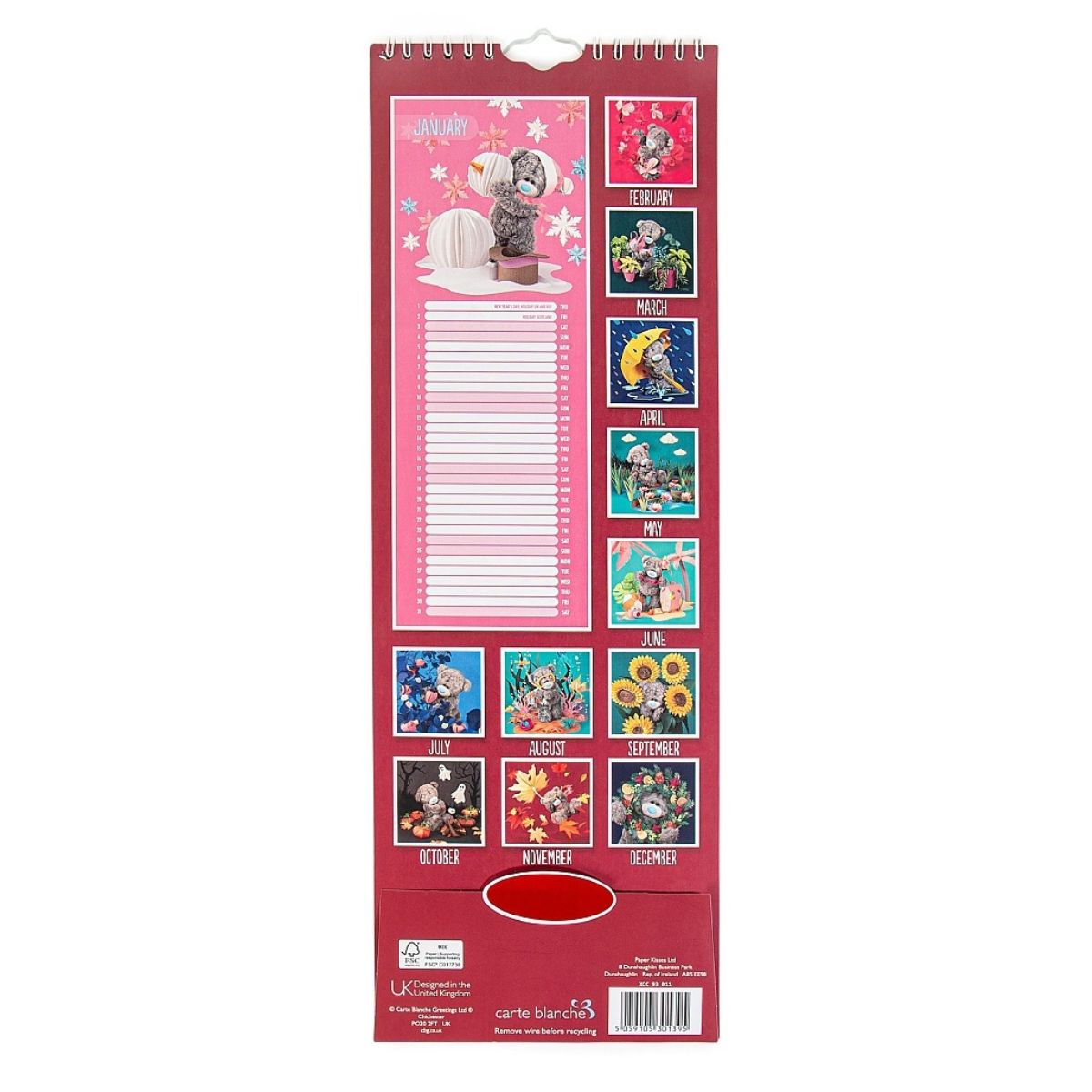 Me To You Slim Calendar 2026 - Photo Finish