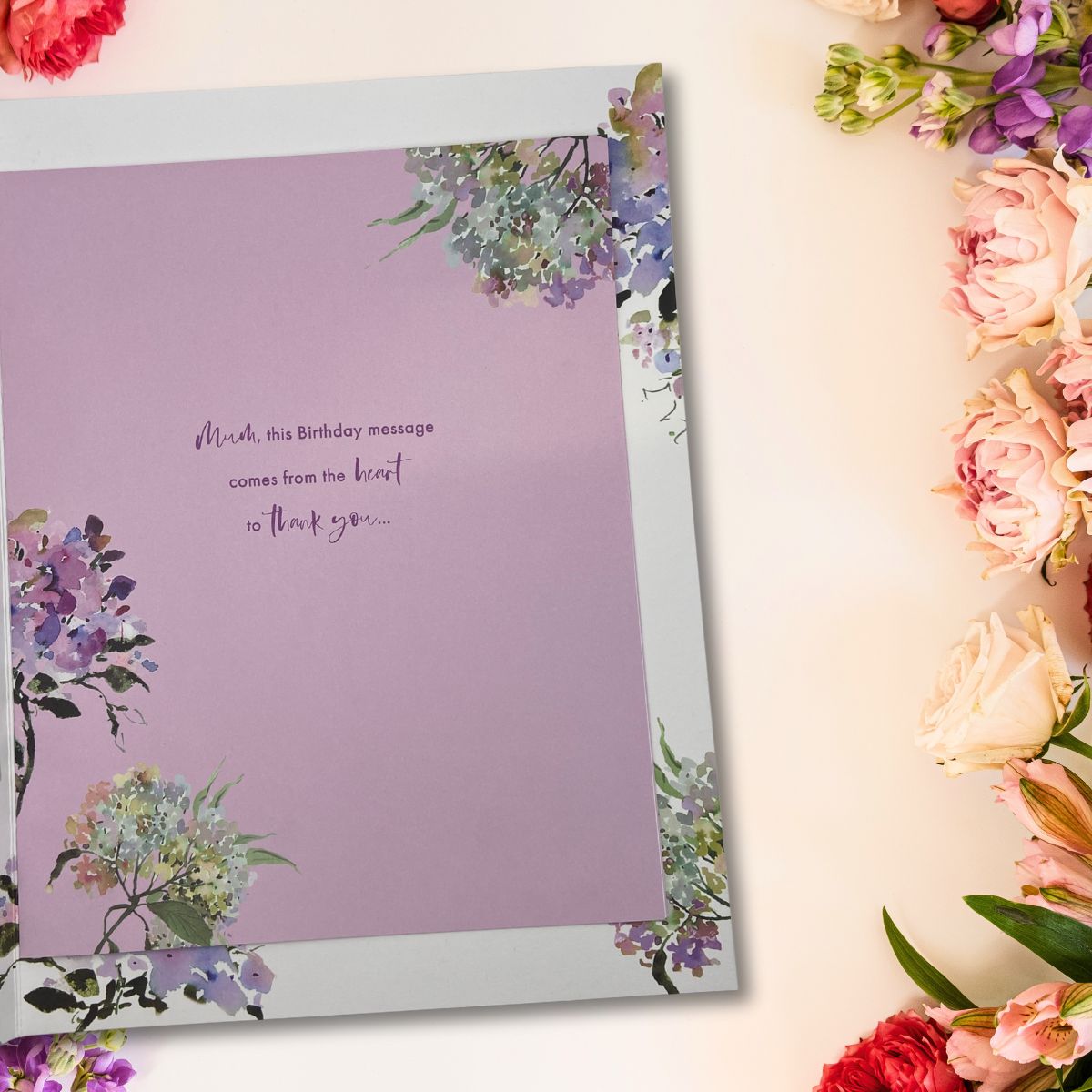Mum Birthday Card - Boxed Floral Decoupage