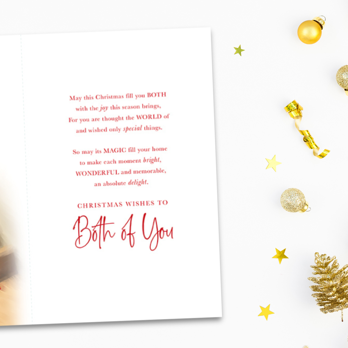 Both Of You Christmas Card - Tree & Gifts