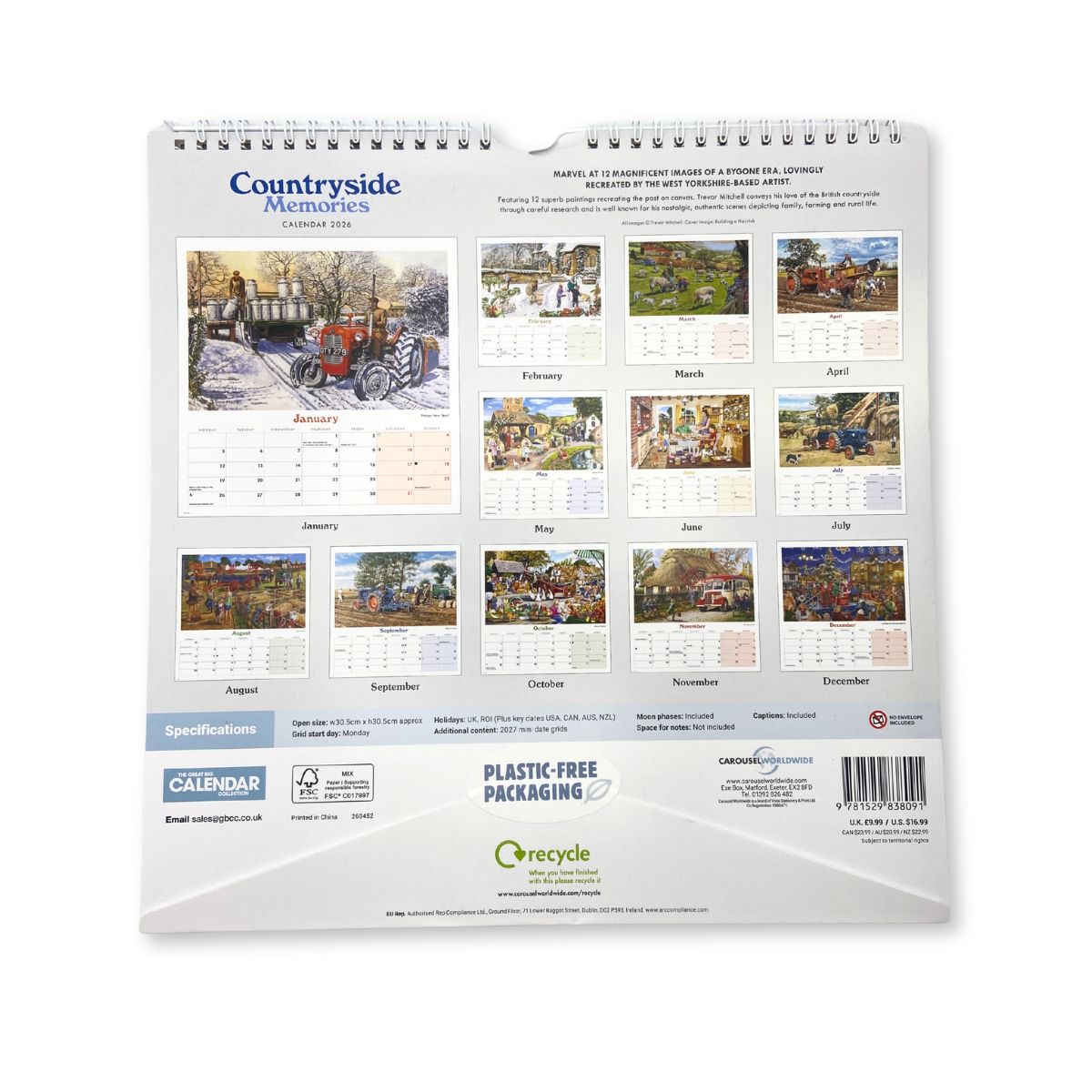 Family Organiser 2026 - Trevor Mitchell Countryside Memories