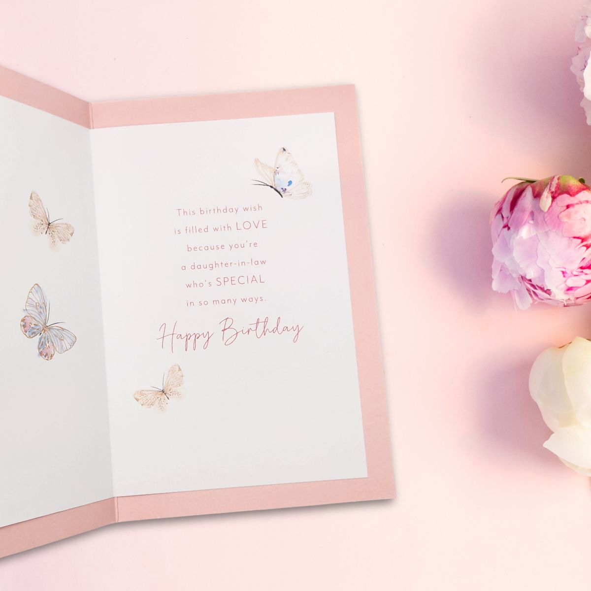 Daughter-In-Law Birthday Card - Butterfly Garden
