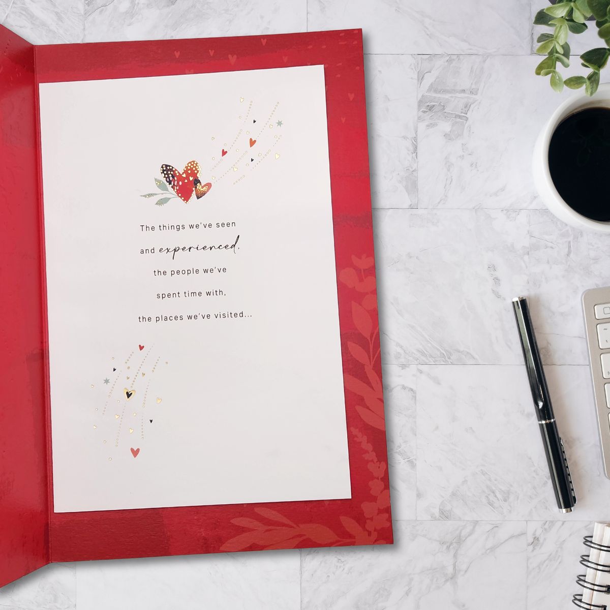 Husband Anniversary Card - Daydreams Red Hearts Large