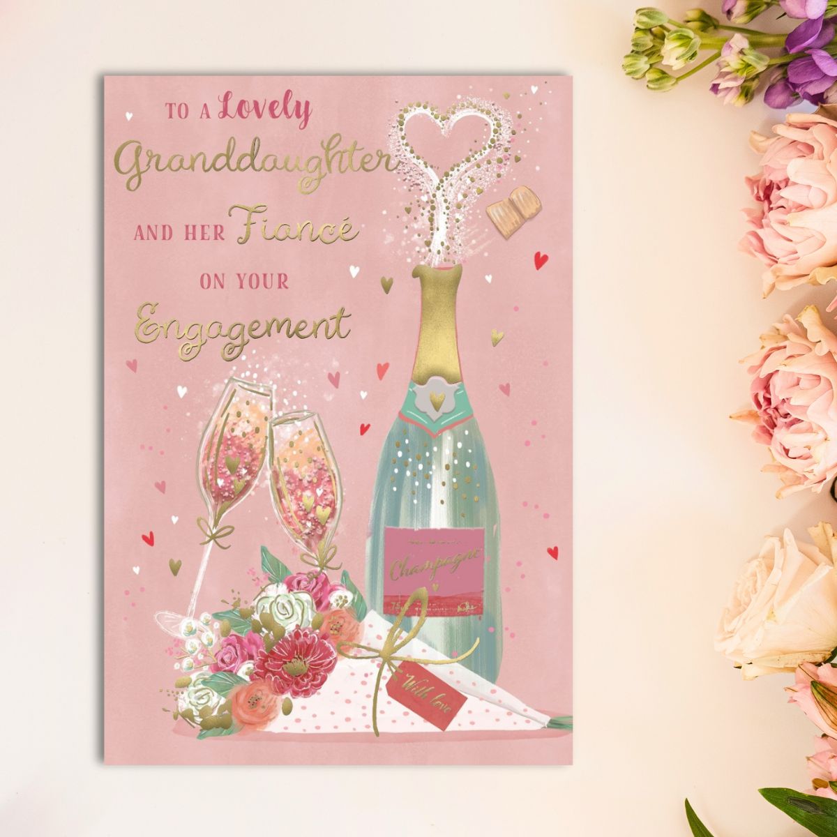 Engagement Card - Granddaughter & Fiancé