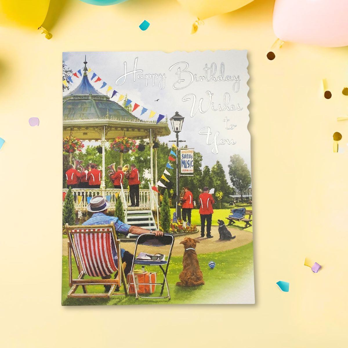 Velvet Birthday Card - Bandstand