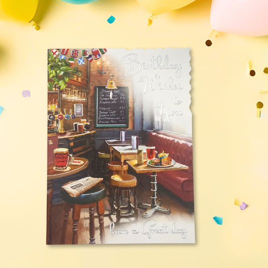 Velvet Birthday Card - Pub Menu
