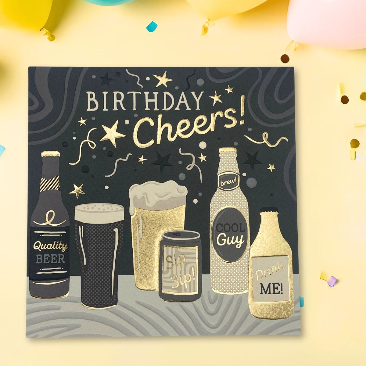 Fella Birthday Card - Beers & Cheers