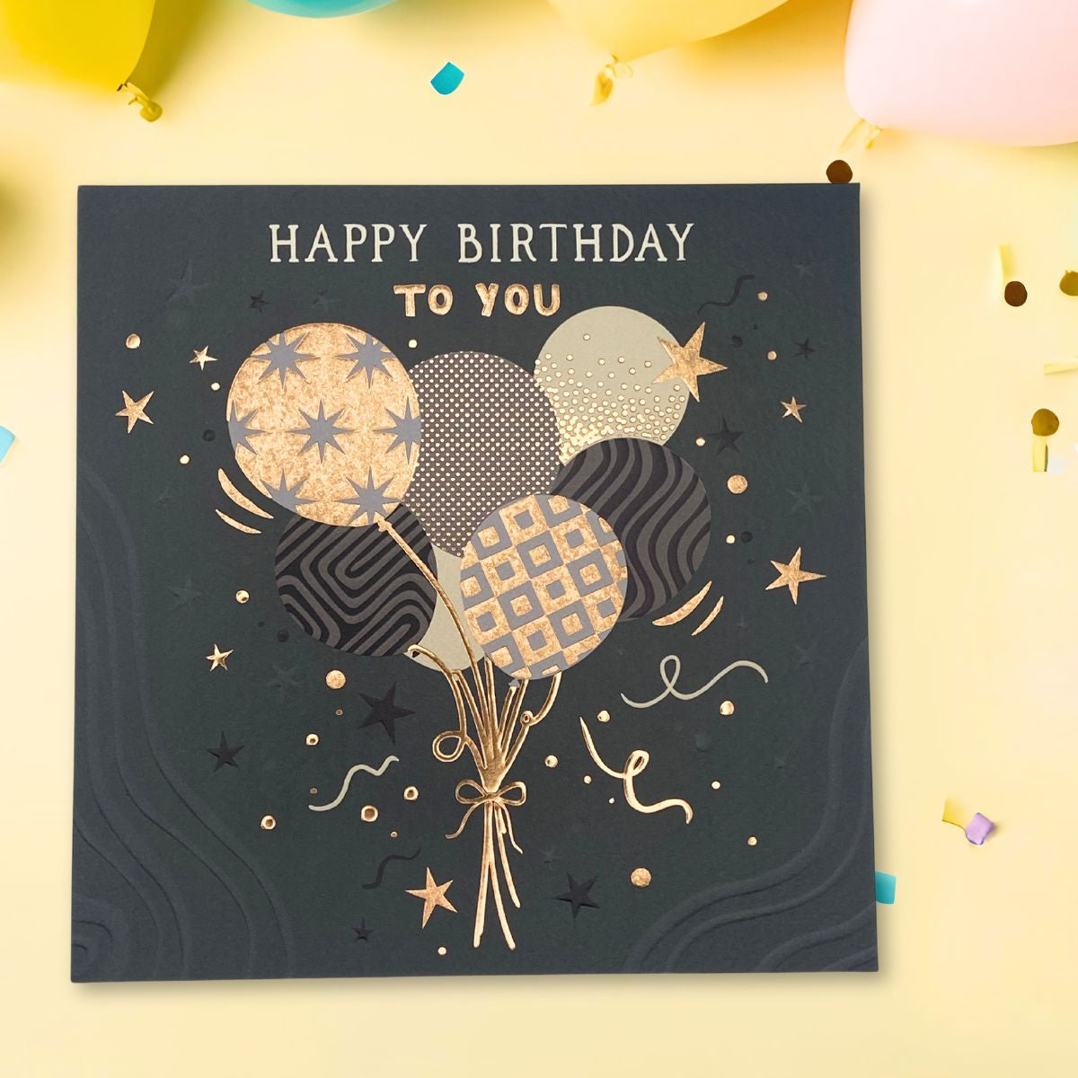 Fella Birthday Card - Balloons