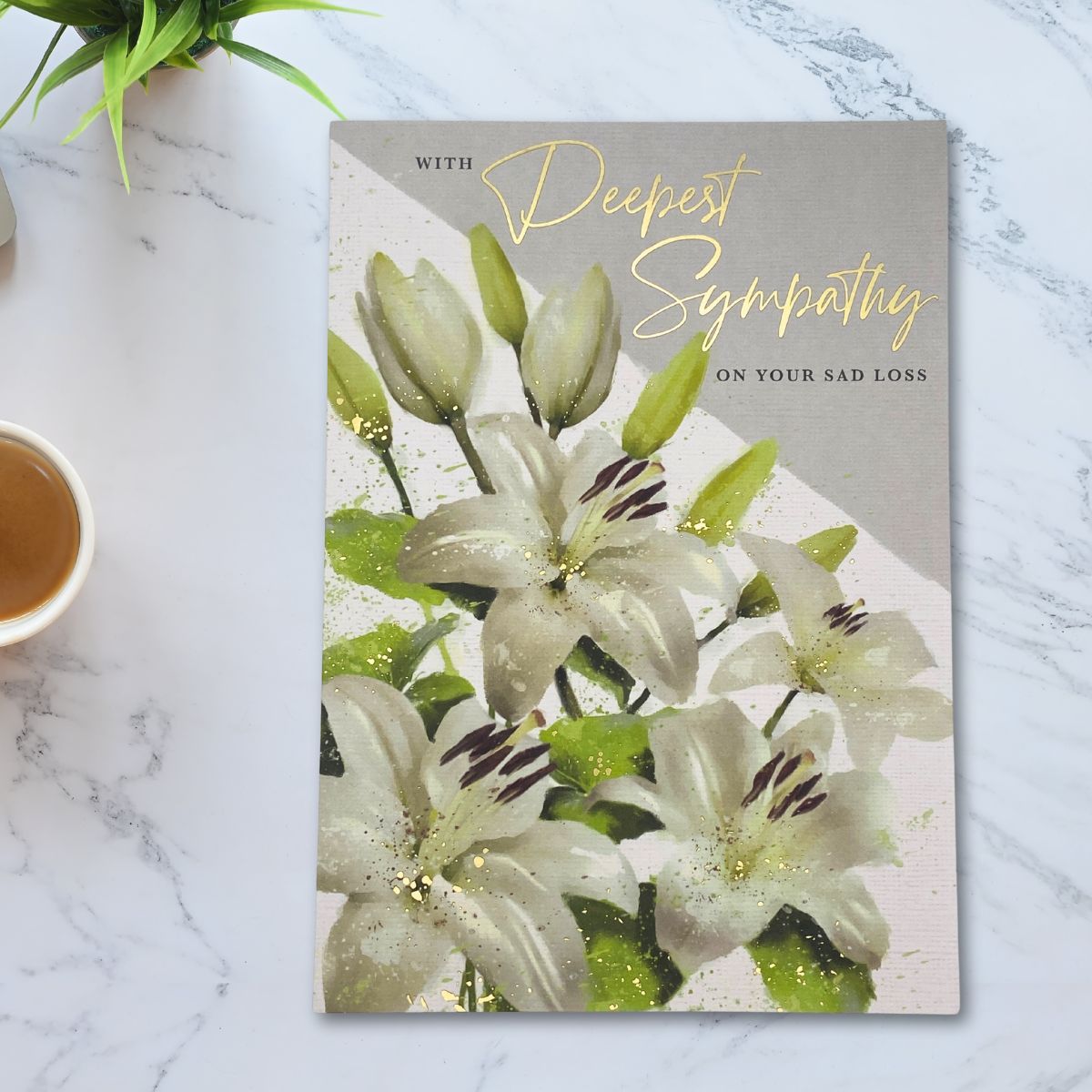 Sympathy Card - Deepest Sympathy Lillies