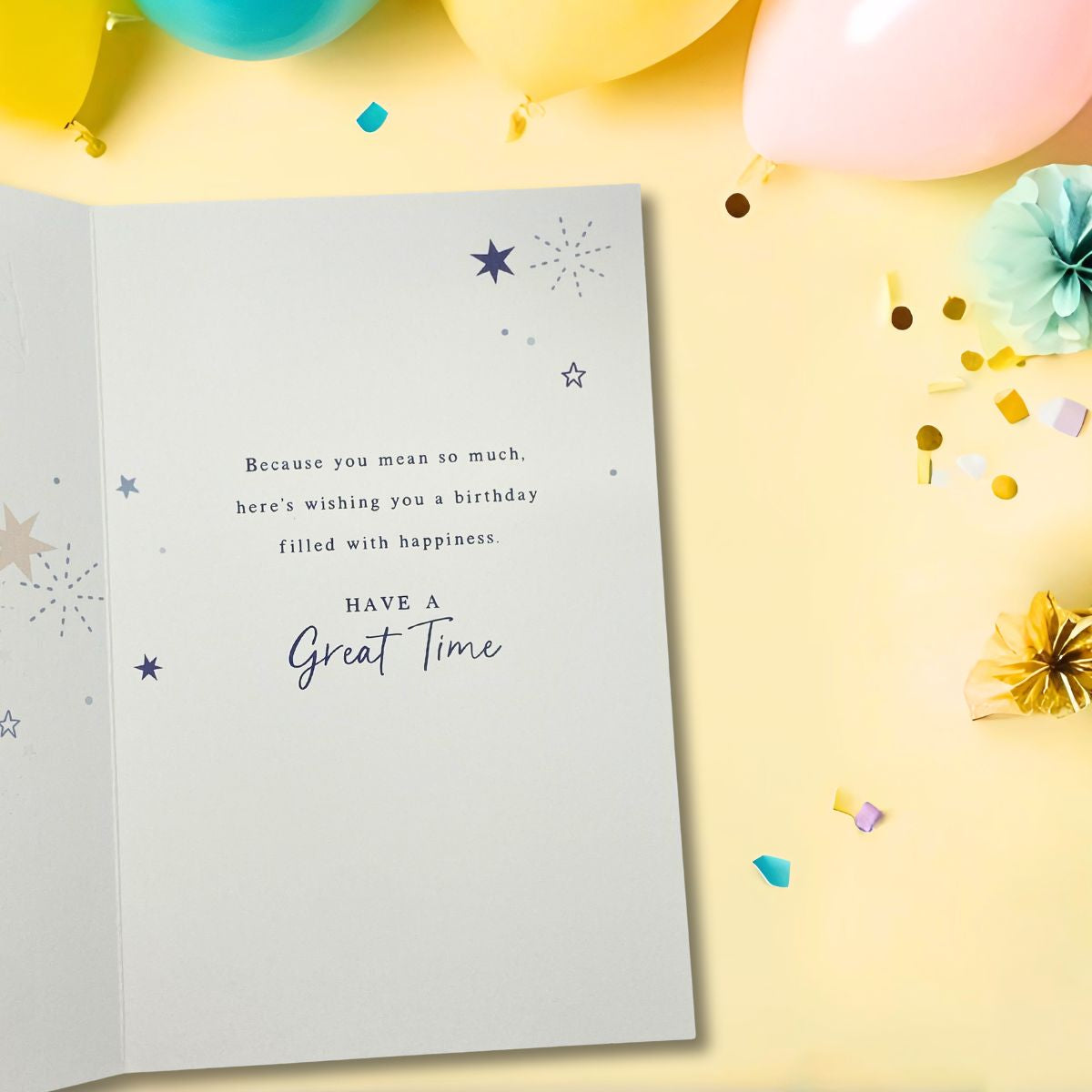 Brother Birthday Card - Gold Cake