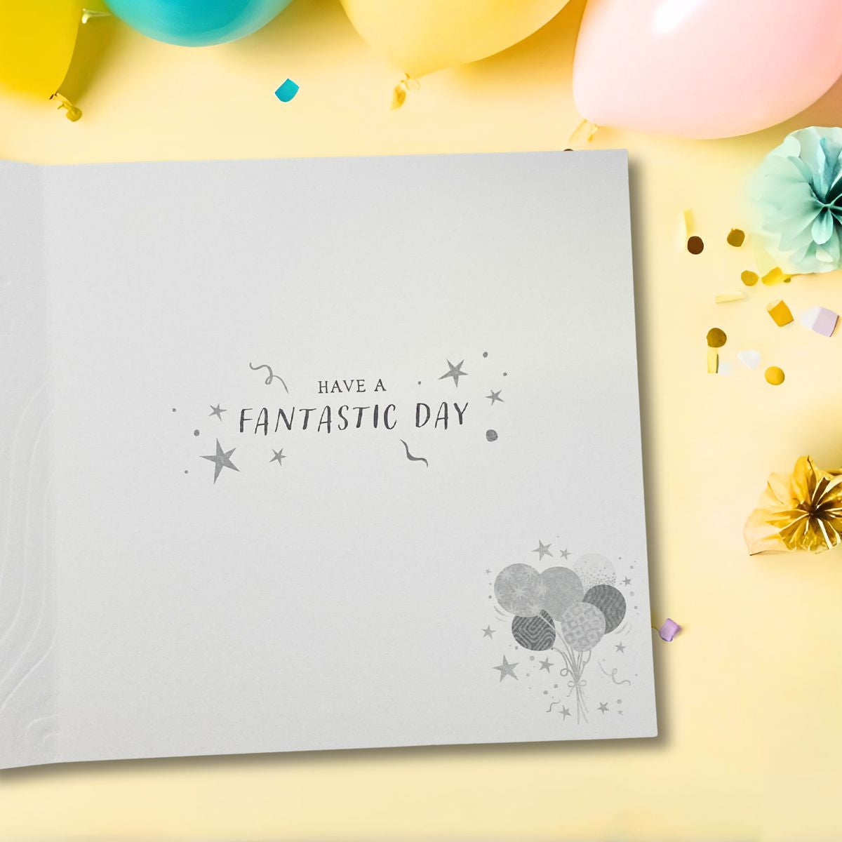 Fella Birthday Card - Balloons