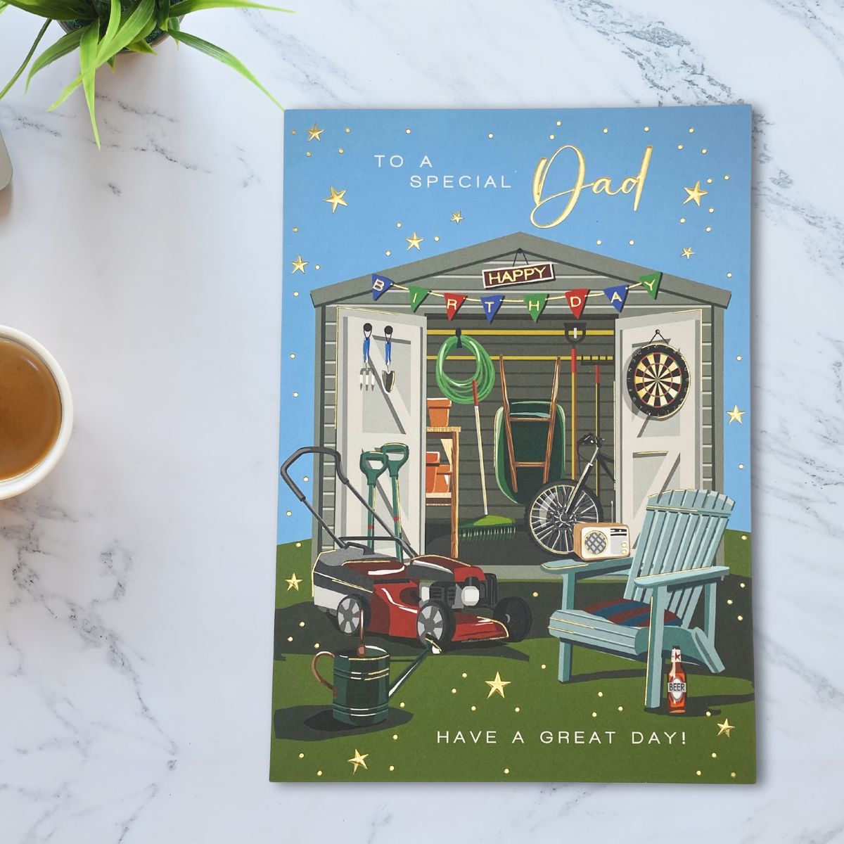 Dad Birthday Card - Heritage Garden Shed