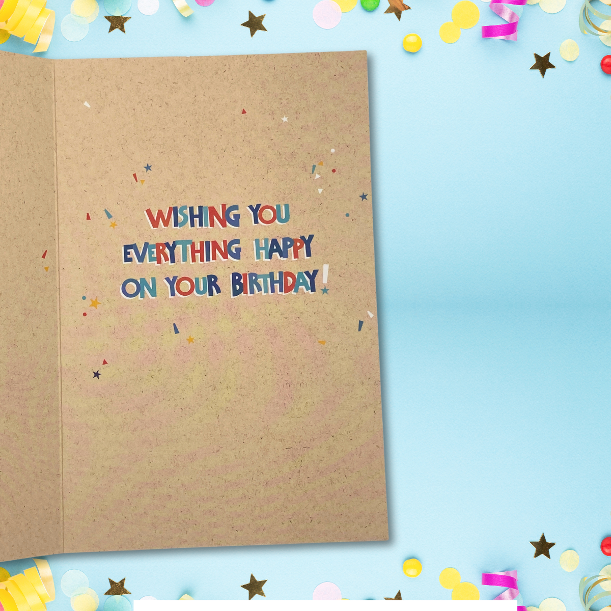 Grandson Birthday Card - Colourful Text & Stars