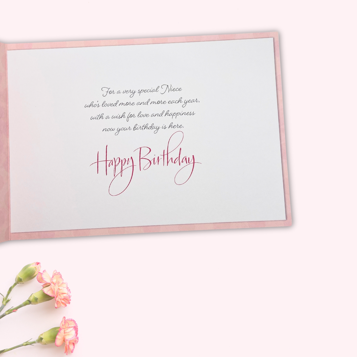 Niece Birthday Card - Blossom Text