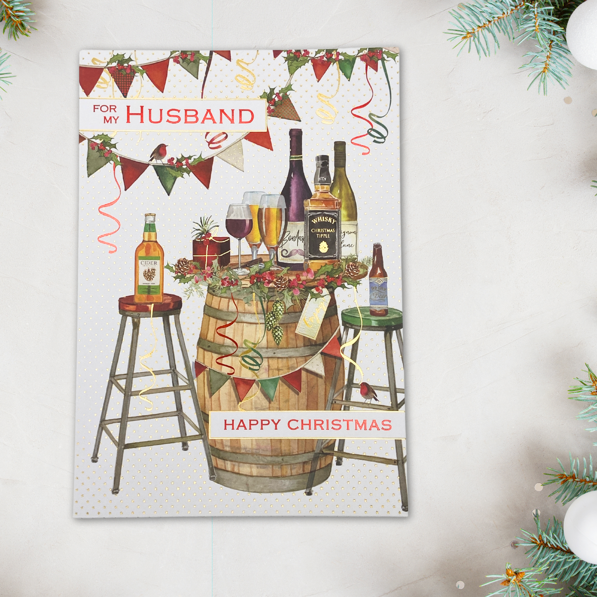 Husband Christmas Card - Pizazz Beer & Wine